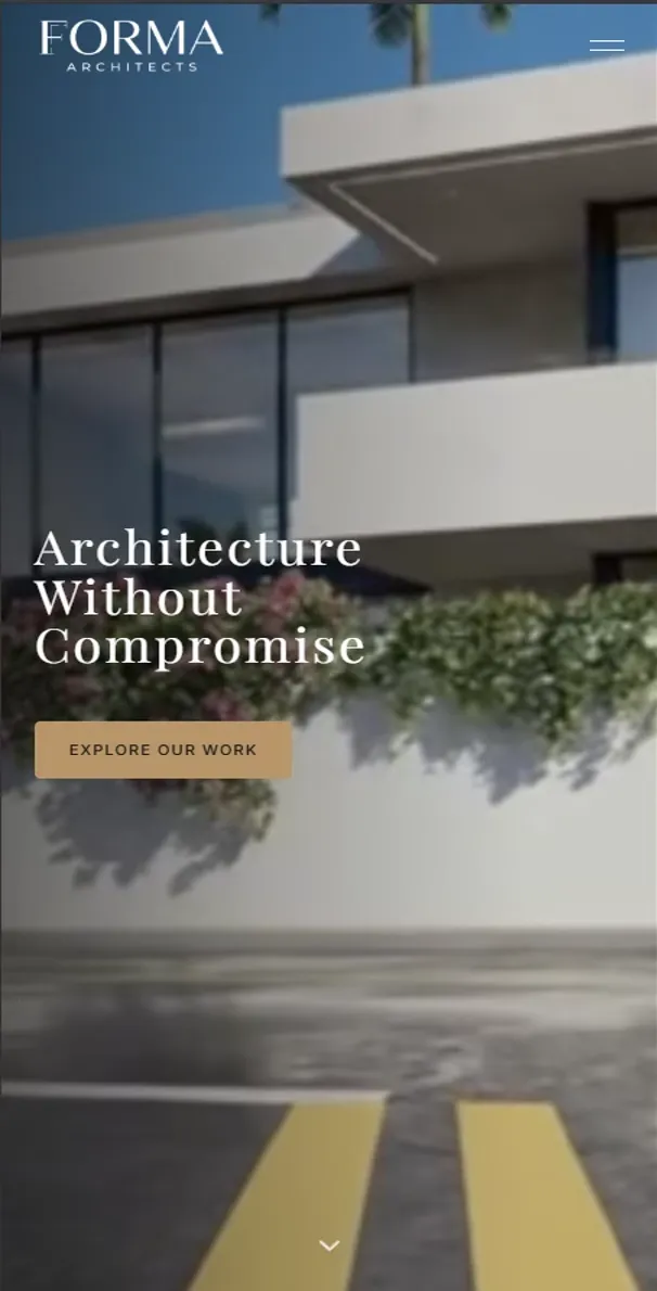 The FORMA Architects mobile site walkthrough